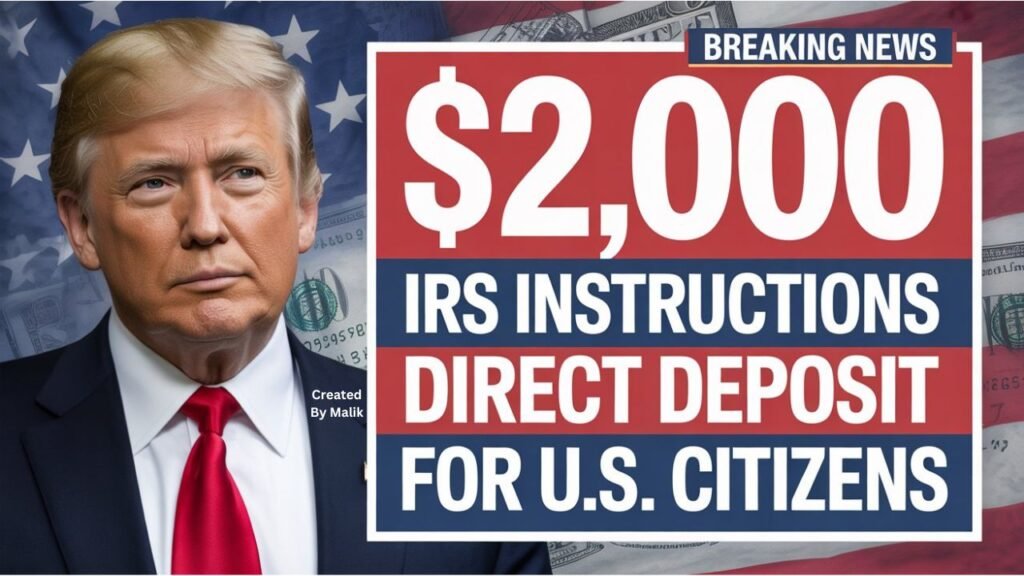 $2,000 Direct Deposit for U.S. Citizens in December 2025